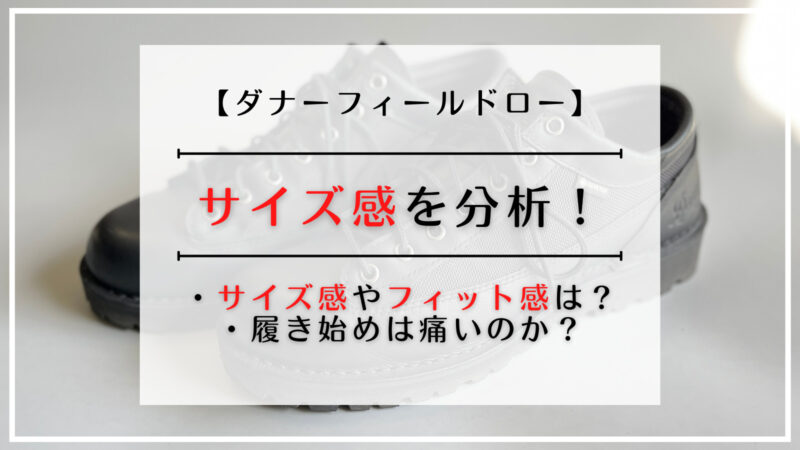 ダナーフィールドロー のサイズ感を分析 だまおのモノ ライフ ダナーフィールドロー のサイズ感を分析 だまおのモノ ライフ